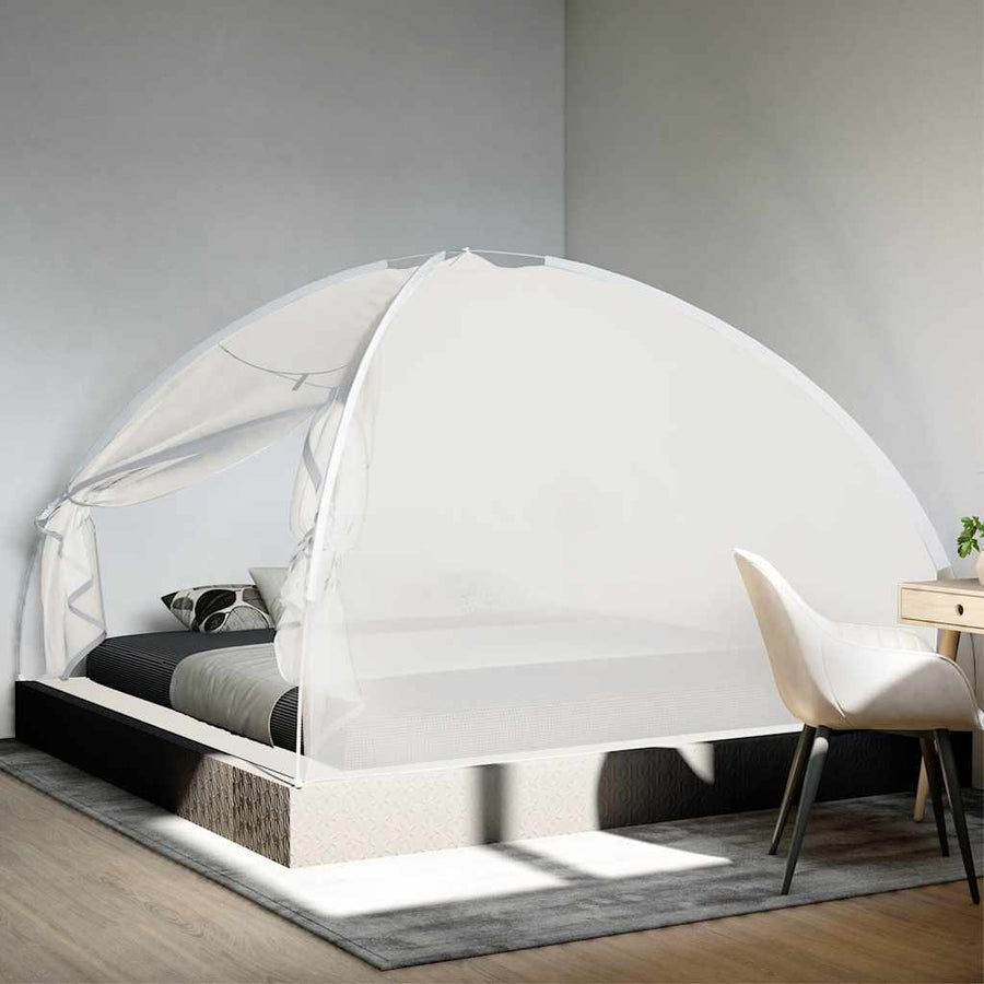 Klamboe met deuren Mongolia 220 gaas 200x200x130 cm wit
