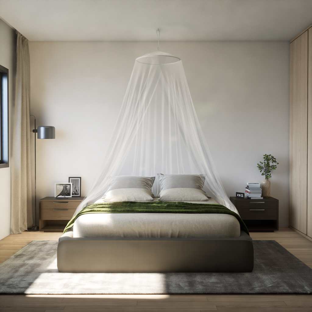 Klamboe voor bed 220 gaas 56x56x220 cm wit