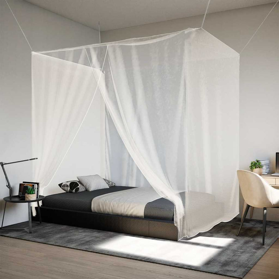 Hangende klamboe 156 gaas 220x100x150 cm wit