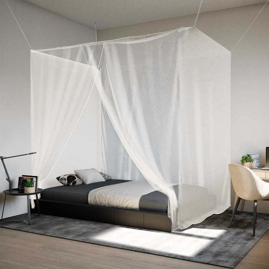 Hangende klamboe 156 gaas 220x120x150 cm wit