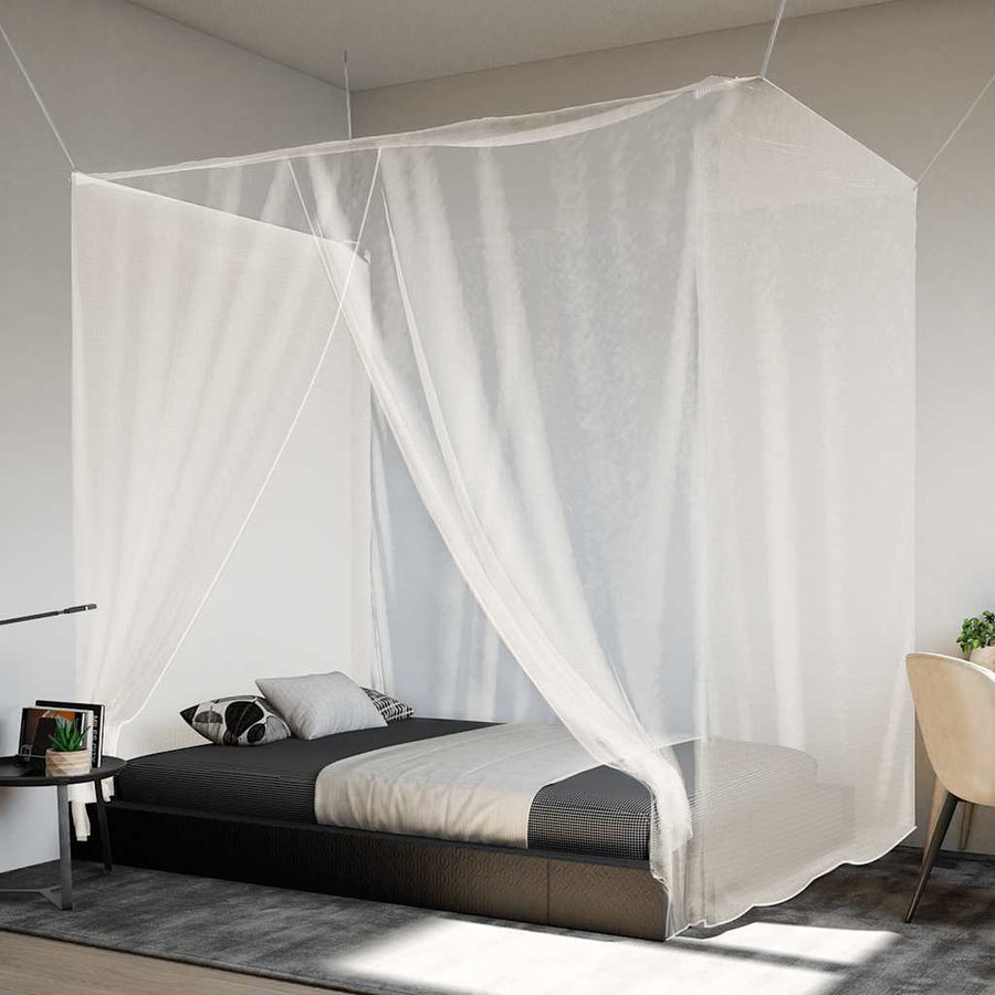 Hangende klamboe 156 gaas 220x120x150 cm wit