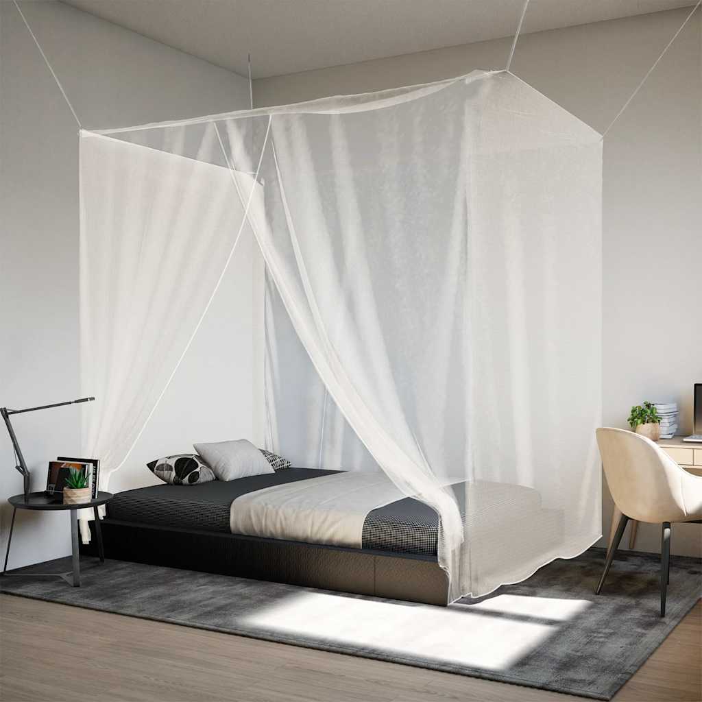Hangende klamboe 156 gaas 220x200x210 cm wit