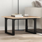 Salontafel massief grenenhout staal 100x50x40 cm