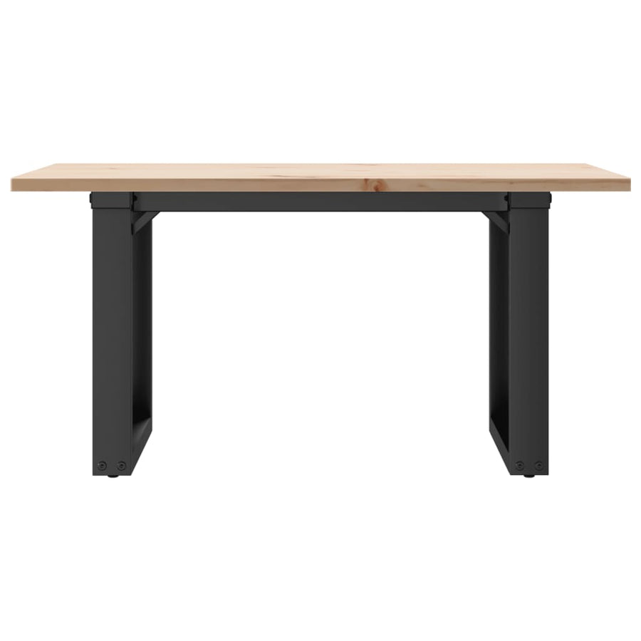 Salontafel O-frame 80x50x40 cm massief grenenhout en gietijzer