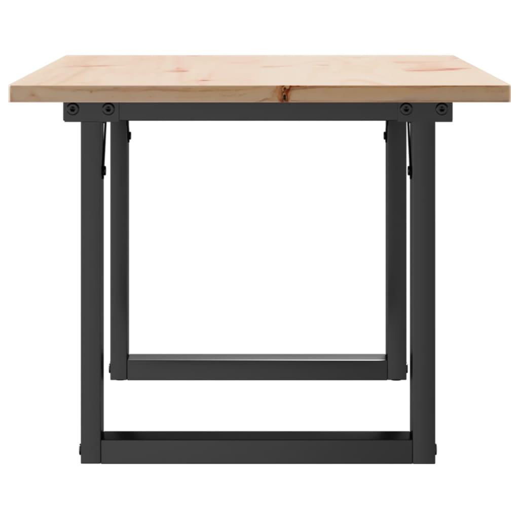 Salontafel O-frame 80x50x40 cm massief grenenhout en gietijzer