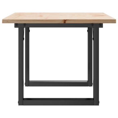 Salontafel O-frame 80x50x40 cm massief grenenhout en gietijzer