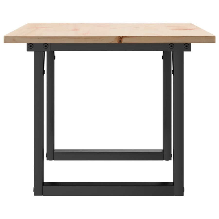 Salontafel O-frame 80x50x40 cm massief grenenhout en gietijzer