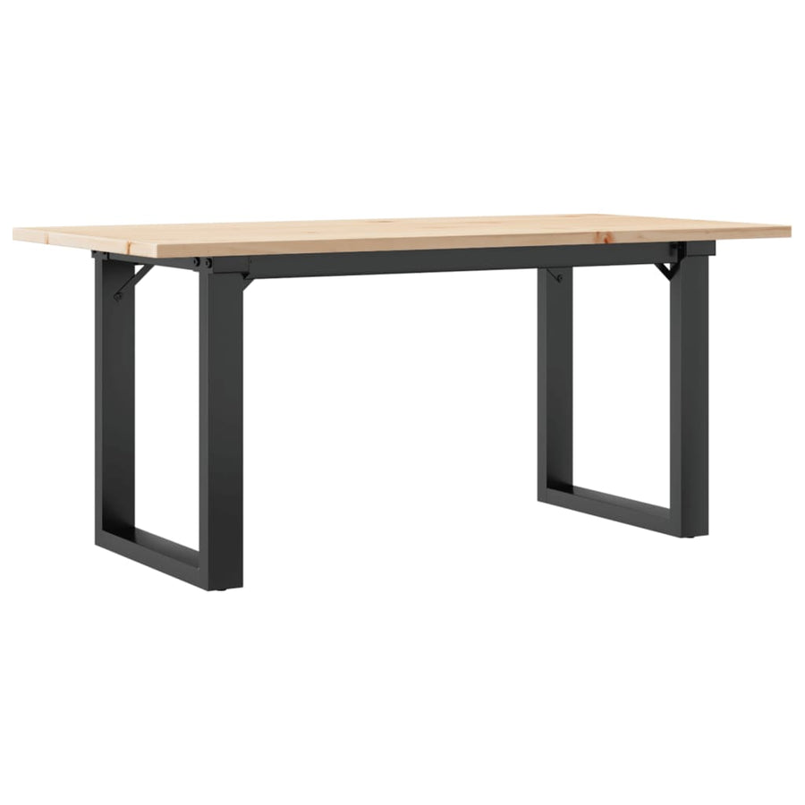Salontafel O-frame 90x40x45 cm massief grenenhout en gietijzer