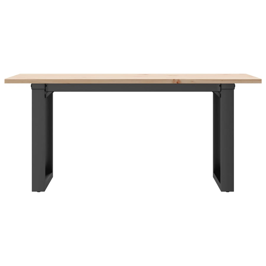 Salontafel O-frame 90x40x45 cm massief grenenhout en gietijzer