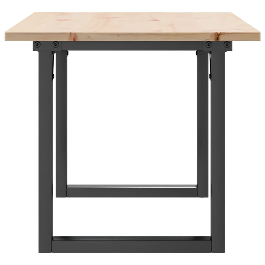 Salontafel O-frame 90x40x45 cm massief grenenhout en gietijzer