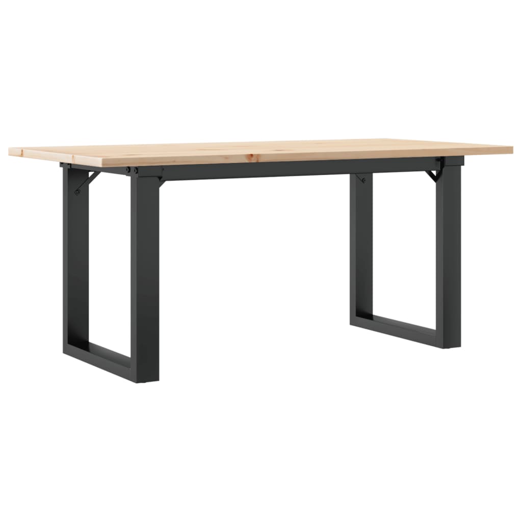 Salontafel O-frame 90x40x45 cm massief grenenhout en gietijzer