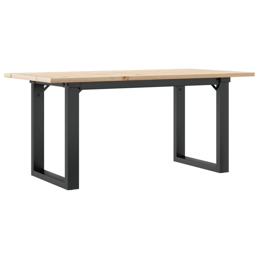 Salontafel O-frame 90x40x45 cm massief grenenhout en gietijzer