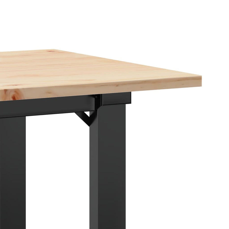 Salontafel O-frame 90x40x45 cm massief grenenhout en gietijzer