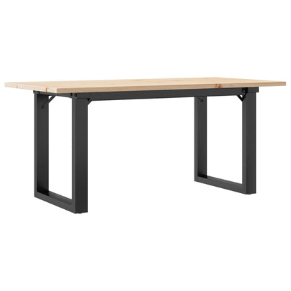 Salontafel O-frame 100x50x45 cm massief grenenhout en gietijzer