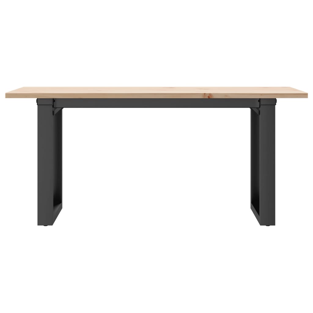 Salontafel O-frame 100x50x45 cm massief grenenhout en gietijzer