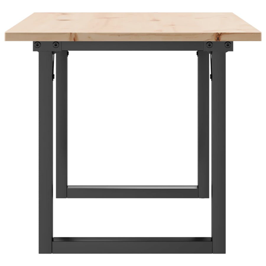 Salontafel O-frame 100x50x45 cm massief grenenhout en gietijzer