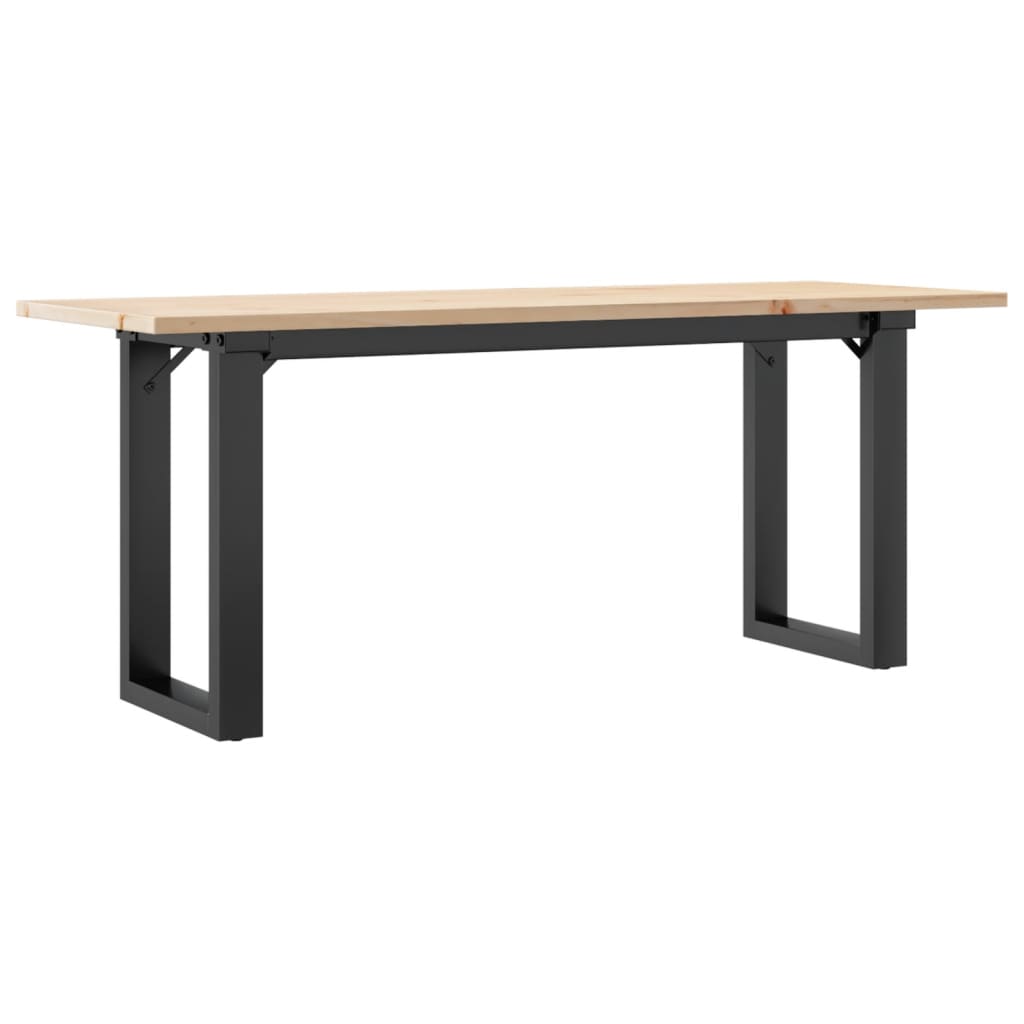 Salontafel O-frame 110x40x45 cm massief grenenhout en gietijzer