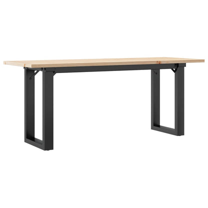 Salontafel O-frame 110x40x45 cm massief grenenhout en gietijzer
