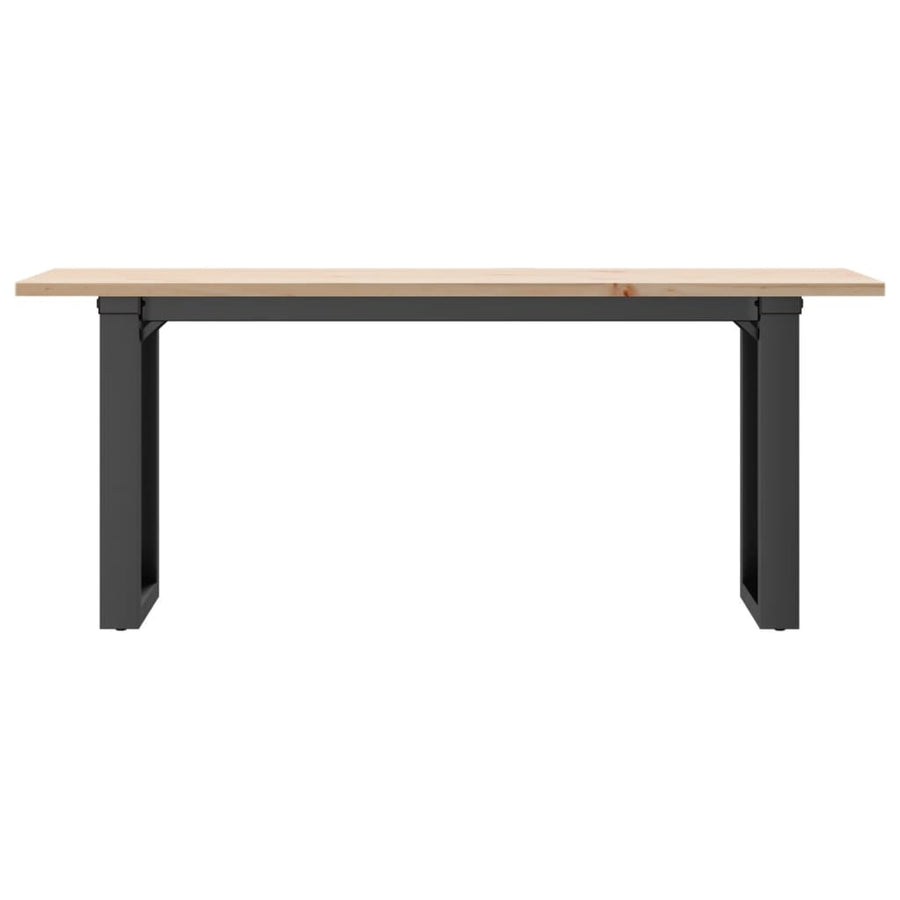 Salontafel O-frame 110x40x45 cm massief grenenhout en gietijzer
