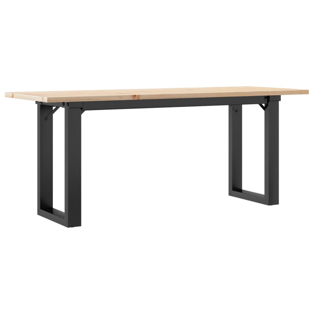 Salontafel O-frame 110x40x45 cm massief grenenhout en gietijzer