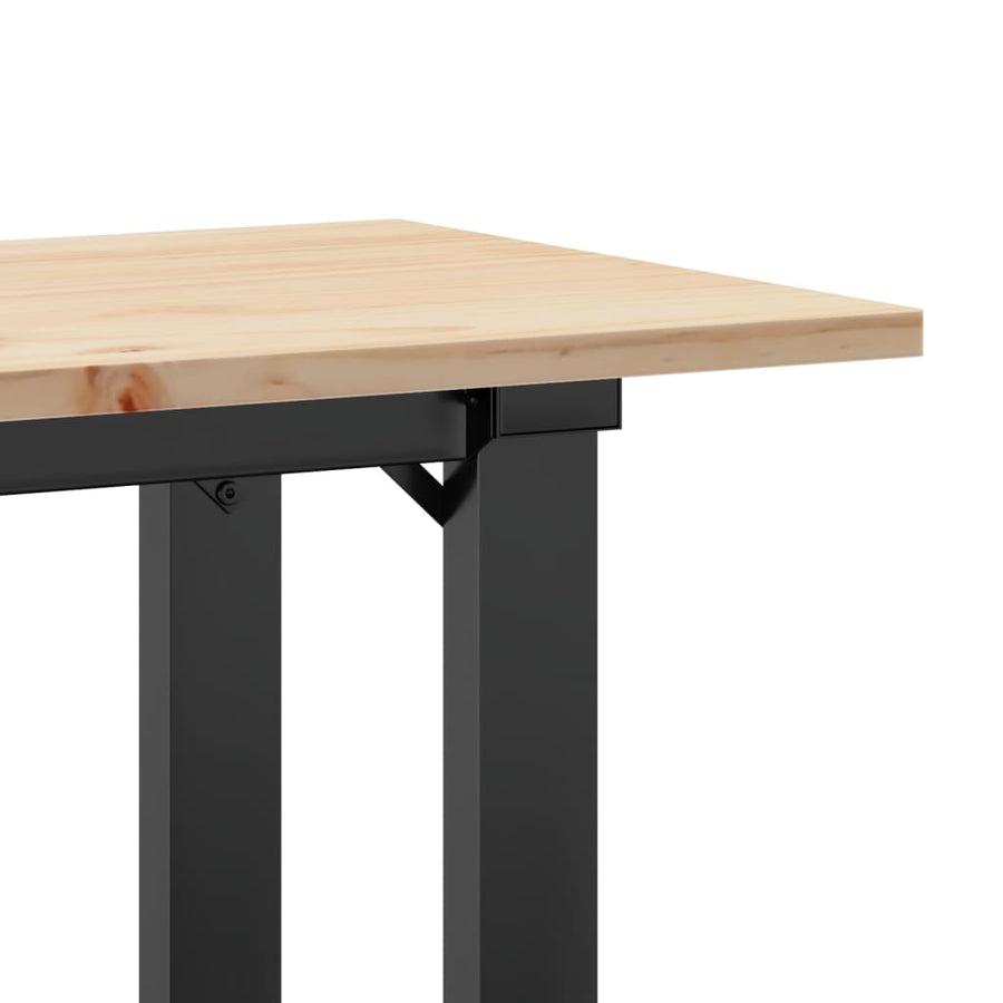 Salontafel O-frame 110x40x45 cm massief grenenhout en gietijzer