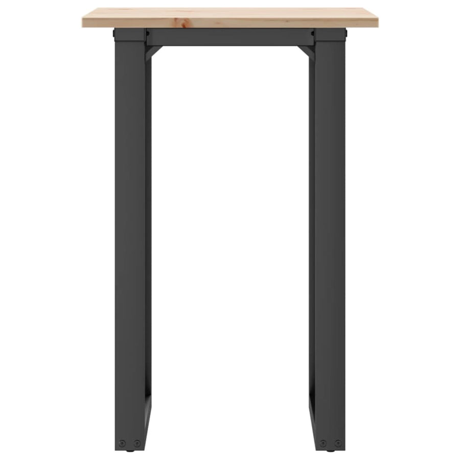 Eettafel O-frame 50x50x75 cm massief grenenhout en gietijzer