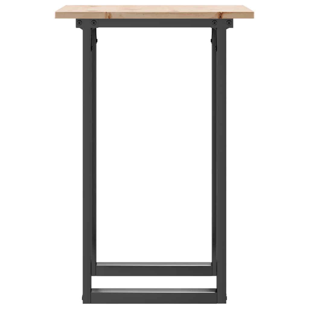 Eettafel O-frame 50x50x75 cm massief grenenhout en gietijzer