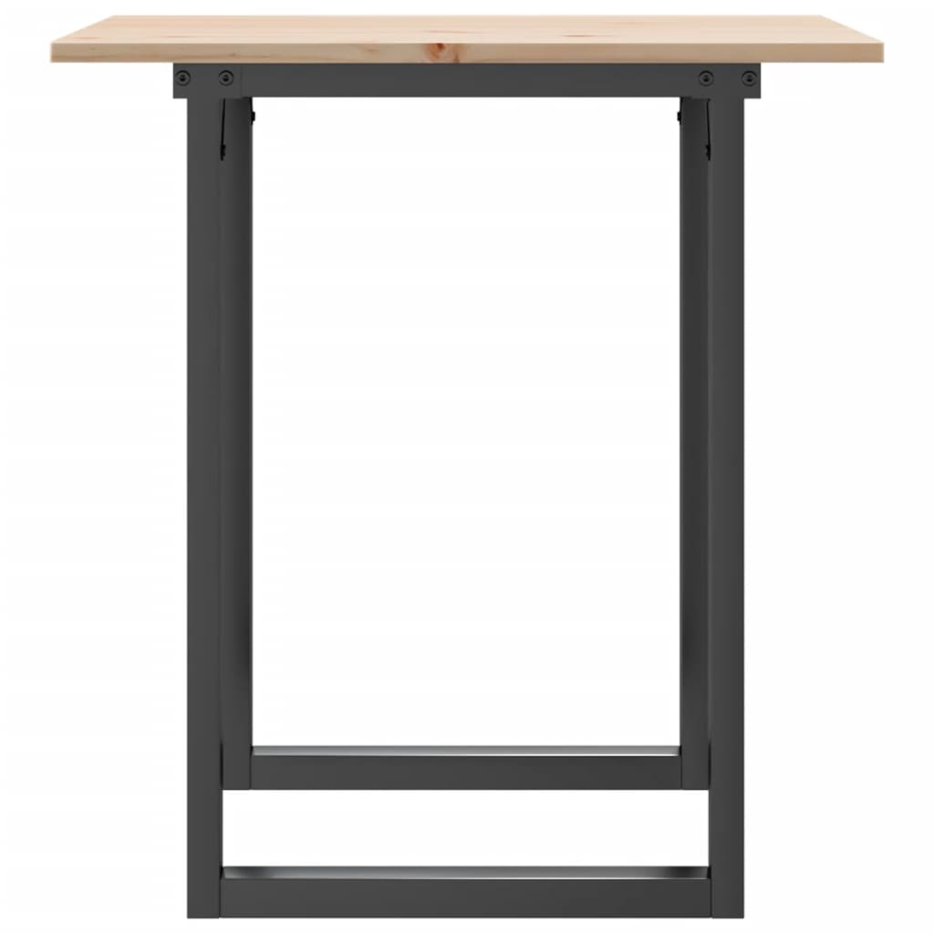 Eettafel O-frame 60x60x75 cm massief grenenhout en gietijzer