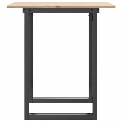 Eettafel O-frame 60x60x75 cm massief grenenhout en gietijzer