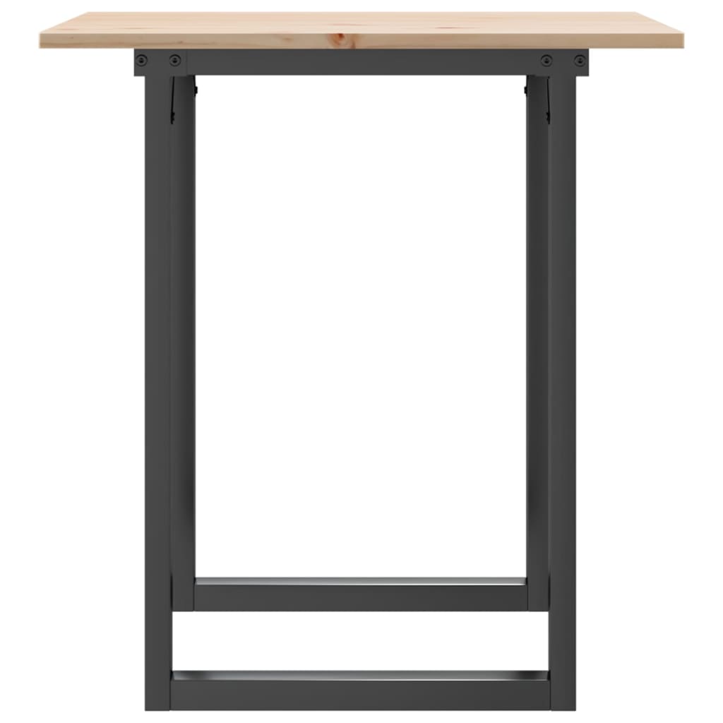 Eettafel O-frame 70x70x75 cm massief grenenhout en staal