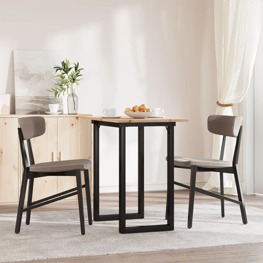Eettafel O-frame 80x50x75 cm massief grenenhout en gietijzer