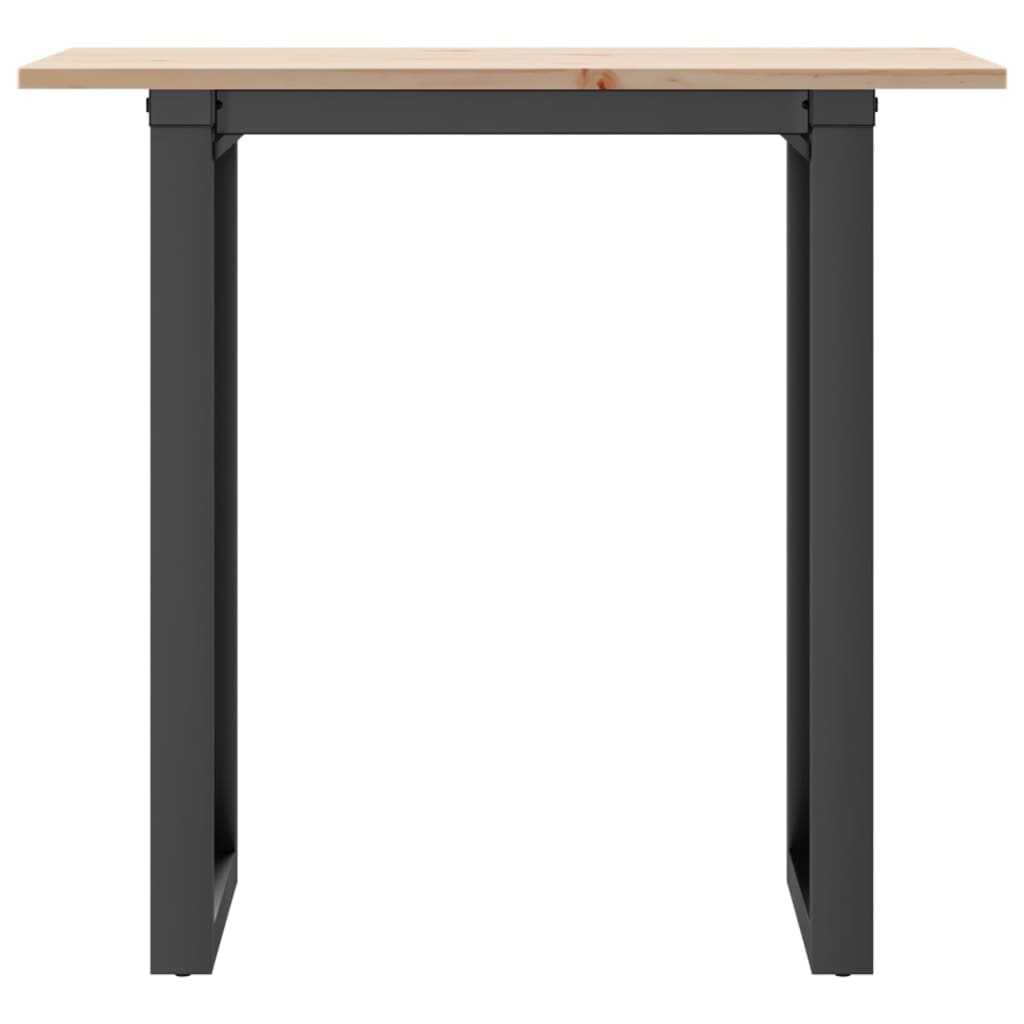 Eettafel O-frame 80x50x75 cm massief grenenhout en gietijzer