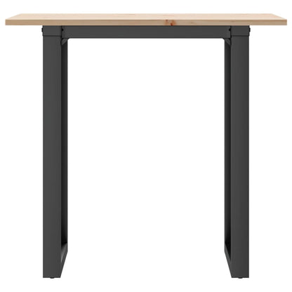 Eettafel O-frame 80x50x75 cm massief grenenhout en gietijzer