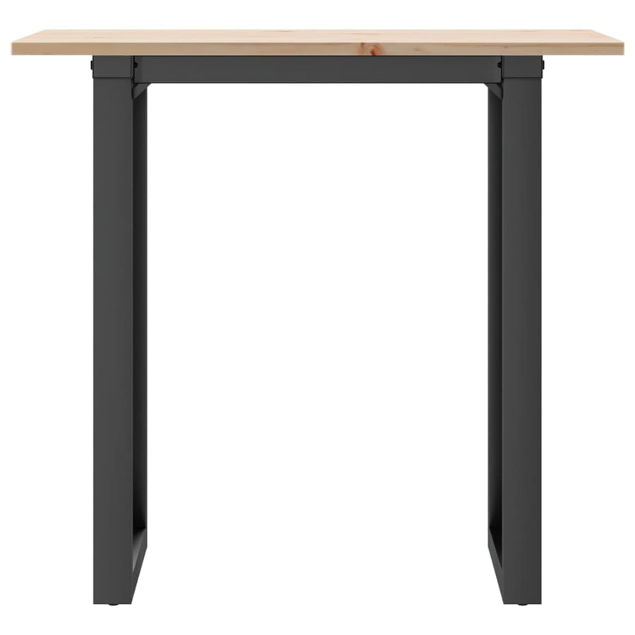 Eettafel O-frame 80x50x75 cm massief grenenhout en gietijzer