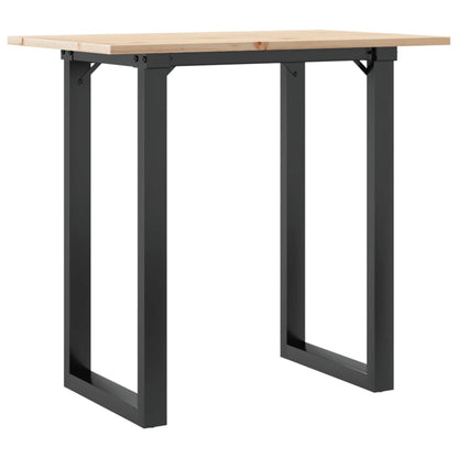 Eettafel O-frame 80x50x75 cm massief grenenhout en gietijzer