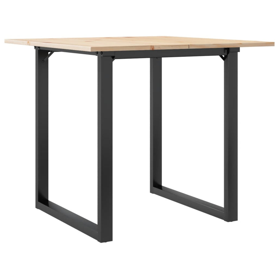 Eettafel O-frame 90x90x75 cm massief grenenhout en gietijzer