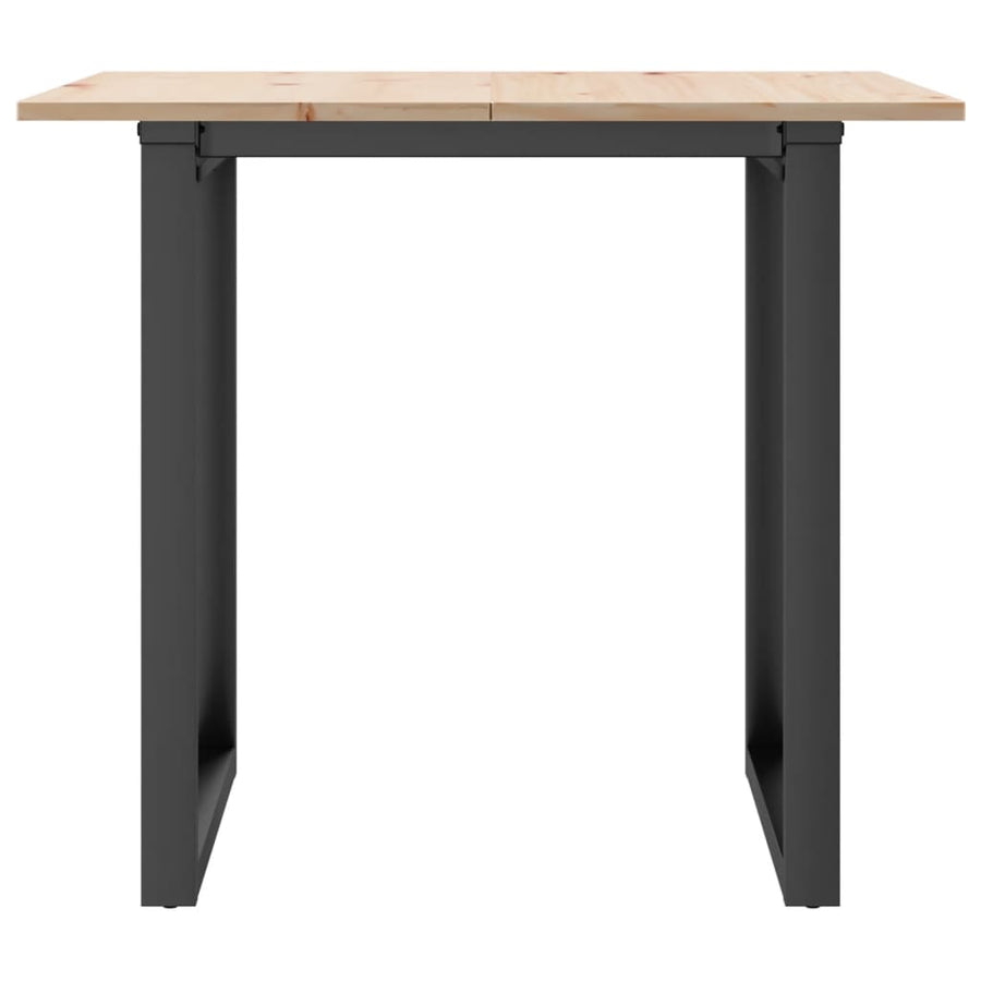 Eettafel O-frame 90x90x75 cm massief grenenhout en gietijzer
