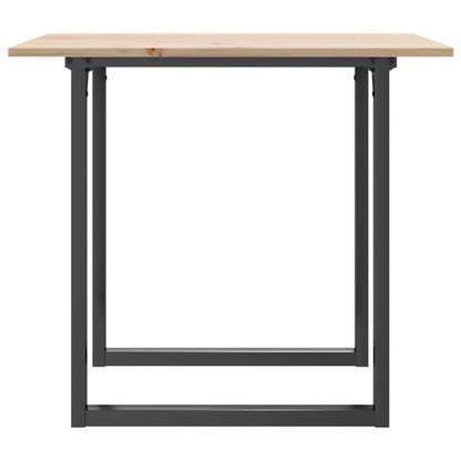 Eettafel O-frame 90x90x75 cm massief grenenhout en gietijzer