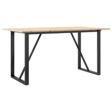 Eettafel O-frame 160x80x75 cm massief grenenhout en gietijzer