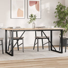 Eettafel 180x90x75 cm massief grenenhout staal