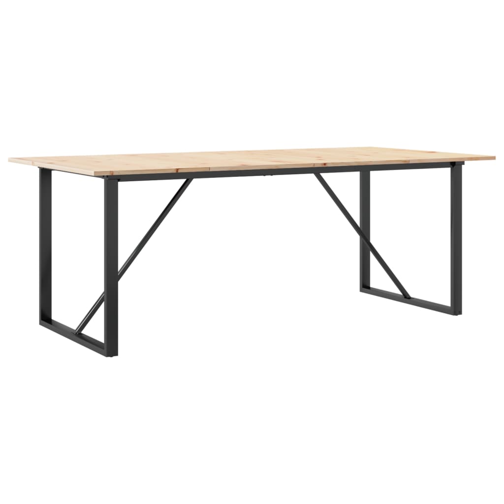 Eettafel Massief Grenenhout En Staal 1