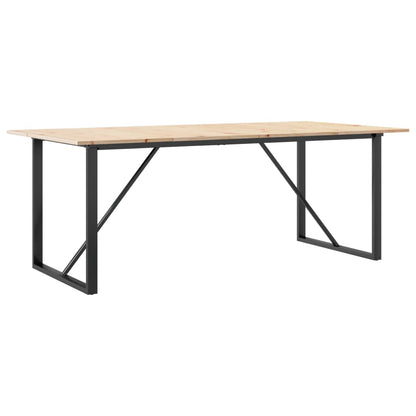 Eettafel Massief Grenenhout En Staal 1