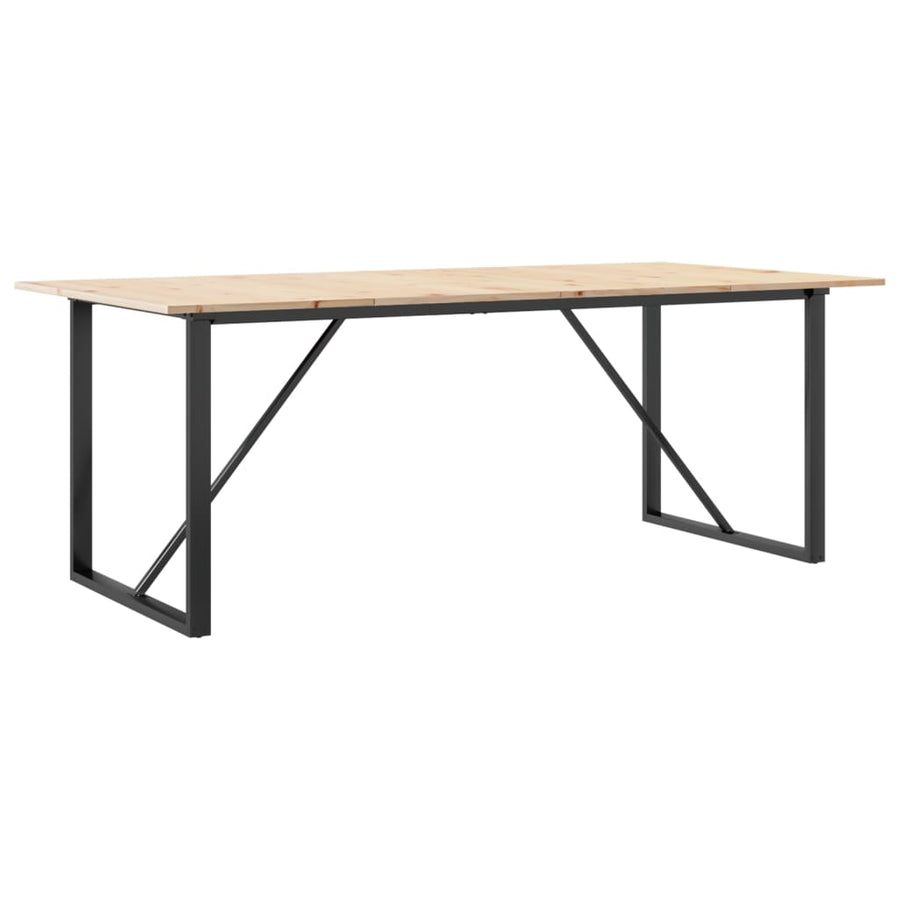 Eettafel Massief Grenenhout En Staal 1