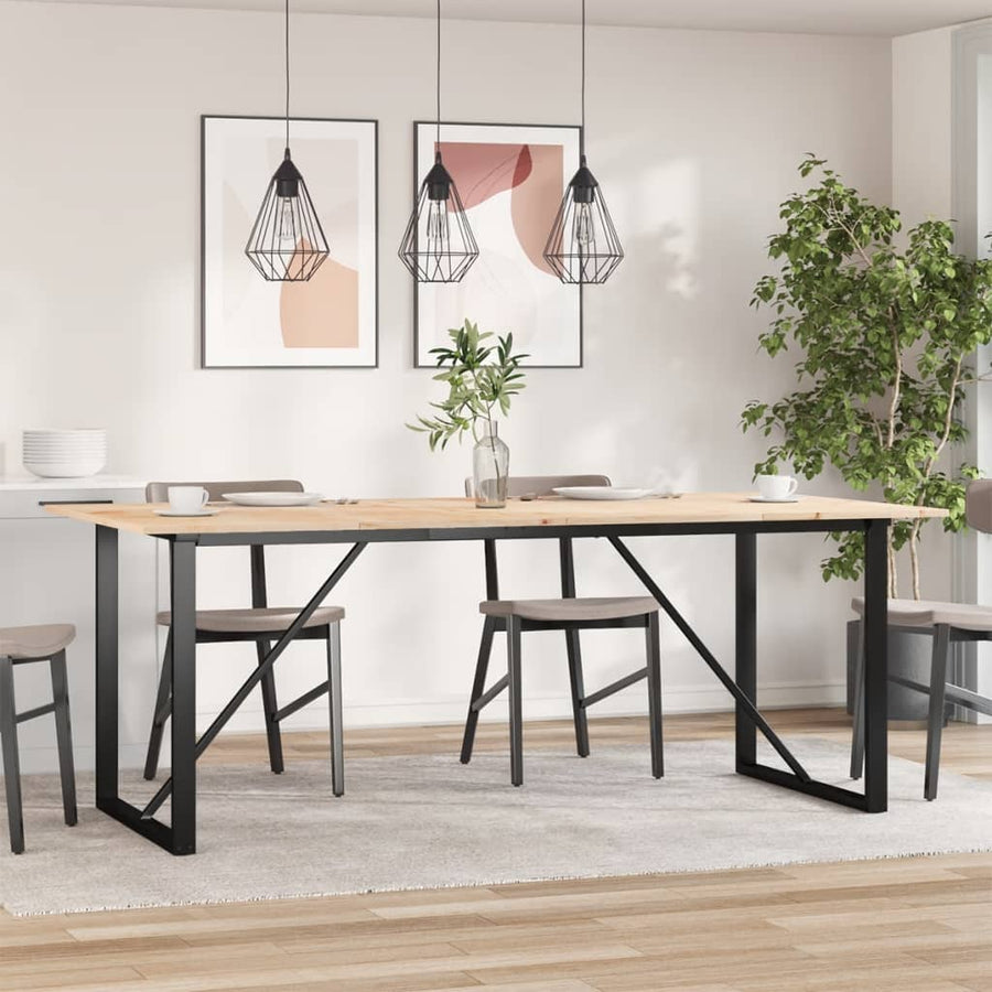 Eettafel Massief Grenenhout En Staal 1