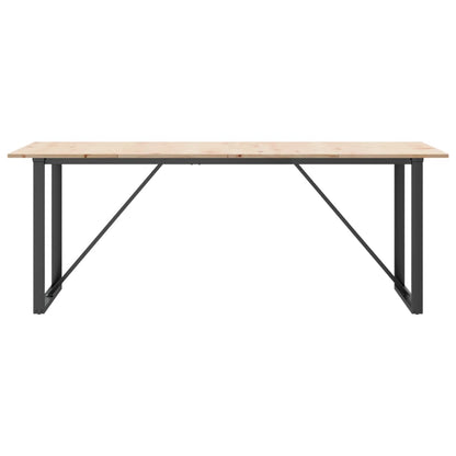 Eettafel Massief Grenenhout En Staal 1