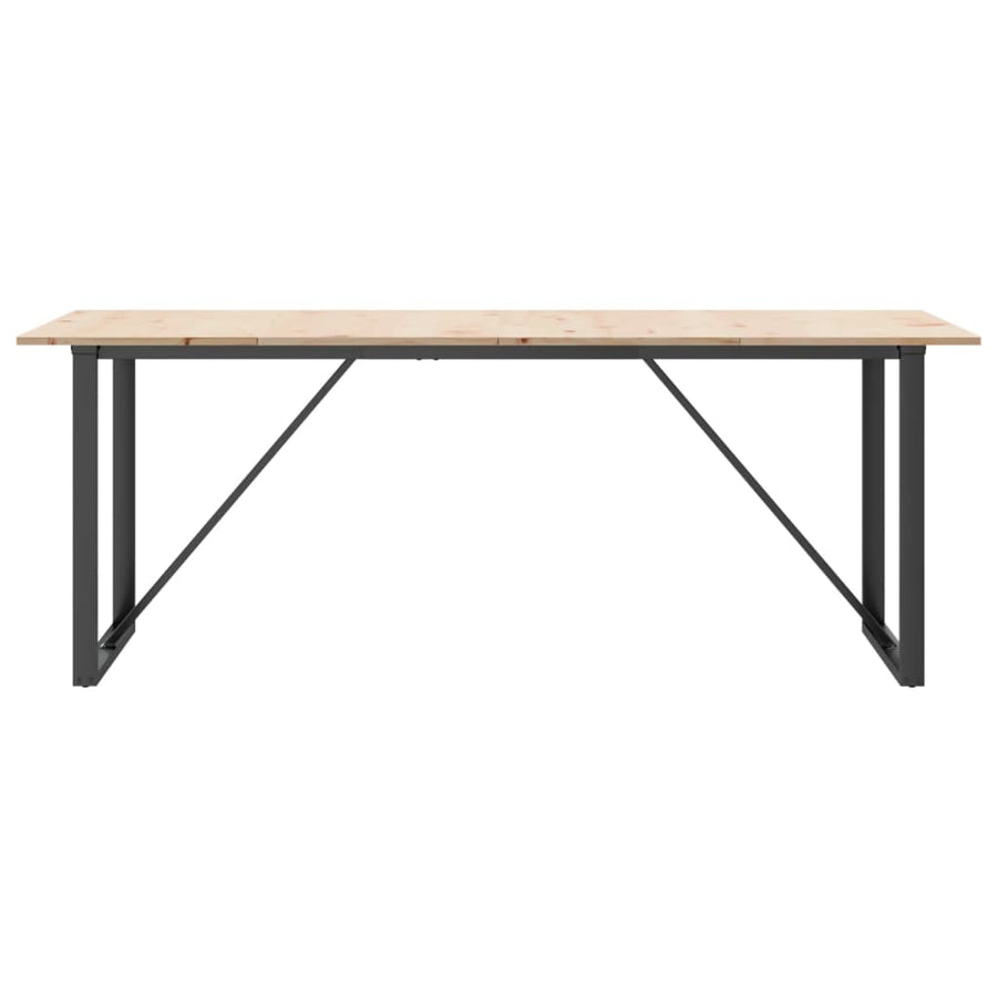 Eettafel Massief Grenenhout En Staal 1