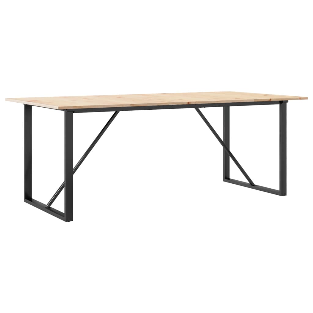 Eettafel Massief Grenenhout En Staal 1