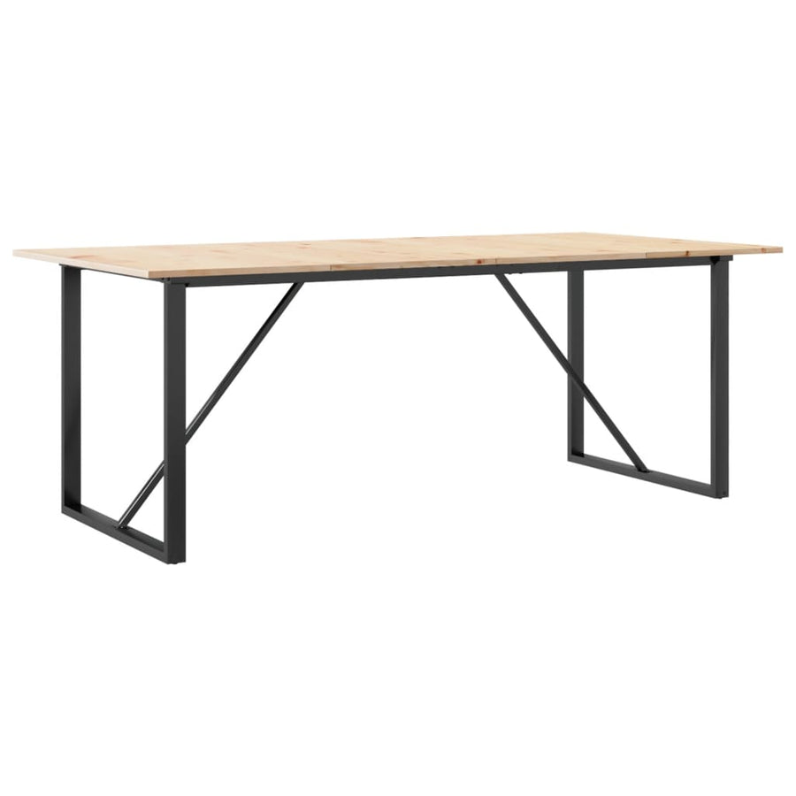Eettafel Massief Grenenhout En Staal 1