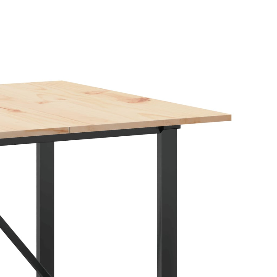 Eettafel Massief Grenenhout En Staal 1