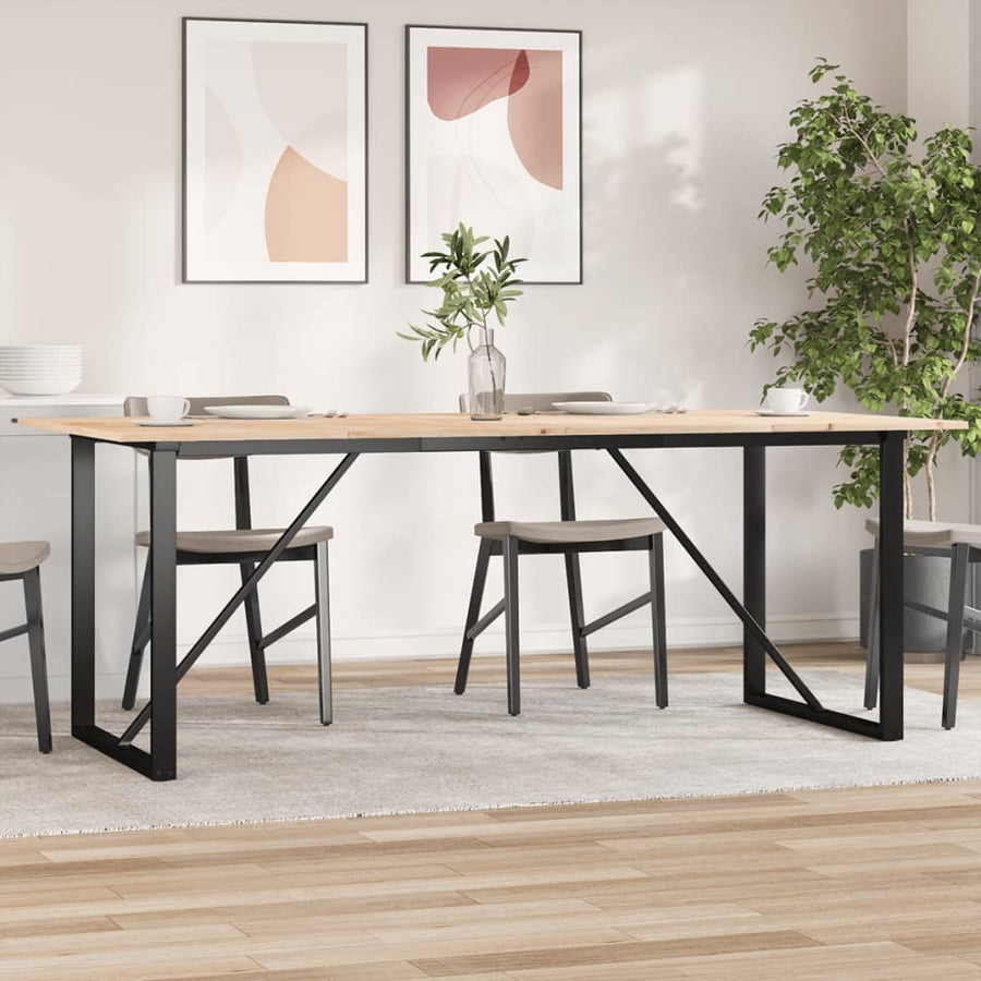 Eettafel Massief Grenenhout En Staal 1